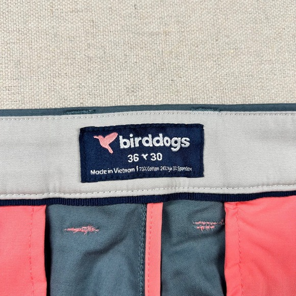 Birddogs Pants Mens 36x30 Chino Steel Blue Performance Twill Preppy Stretch - Picture 4 of 9